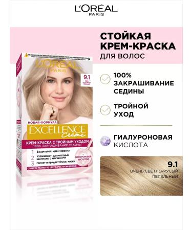 L'OREAL PARIS Persistent Hair Cream Loreal Excellence 9.1