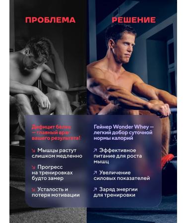 Wonder Whey Gainer for gaining mass Slow Carb Gainer 1500g Chocolate - Buy Online on GoSupps.com