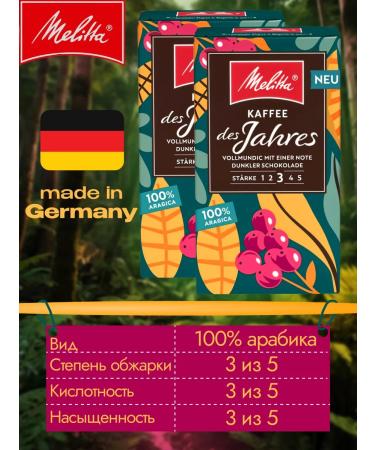 MELITTA Ground Coffee Jahres 2x500 gr - Buy Online on GoSupps.com