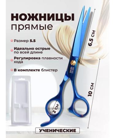 Charites Scissors hairdressers straight blue 5.5 for hair cutting