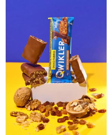 Snaq Fabriq Bangs without sugar "Walnut and raisins" 12pcs x 40g - Buy Online on GoSupps.com