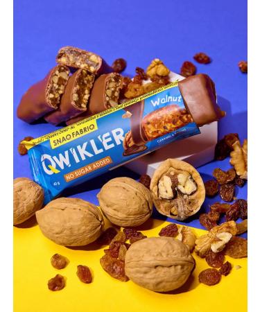 Snaq Fabriq Bangs without sugar "Walnut and raisins" 12pcs x 40g - Buy Online on GoSupps.com