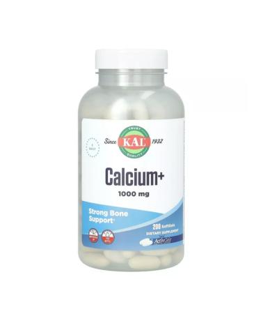 KAL Calcium Calcium+ Activgels 1000mg 200 capsules - Buy Online on GoSupps.com