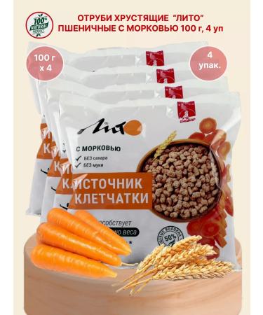 LITHO Bran wheat crisp with carrots 100 g 4 units