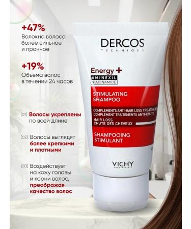 Vichy Dercos Energy+ Shampoo 50 ml - Buy Online on GoSupps.com