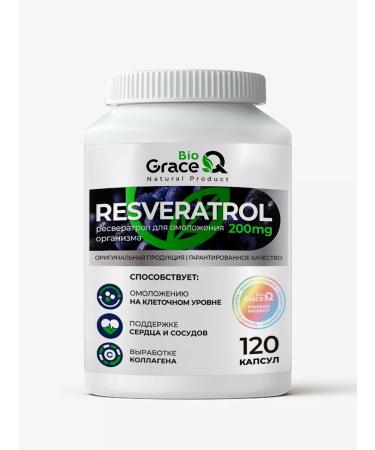 GraceBioQ Resveratrol in capsules 200 mg - Buy Online on GoSupps.com