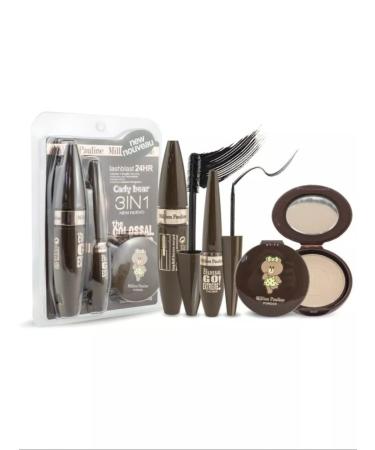 AAU Set 3 in 1 from waterproof eyeliner with liquid carcass and powder - Buy Online on GoSupps.com