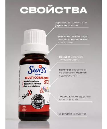 Swiss bork Vitamin B12 Spray from fatigue for immunity and energy - Buy Online on GoSupps.com