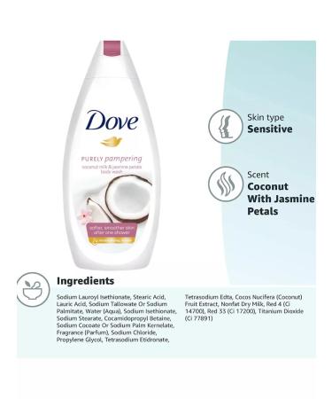 Dove Shower gel gives coconut milk and jasmine 500ml - Buy Online on GoSupps.com