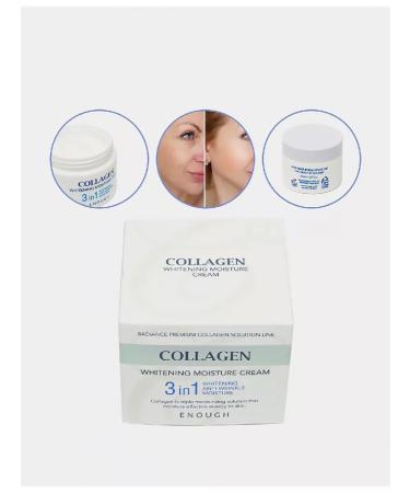 ENOUGH Moisturizing face cream Collagen Whitening 3in1 - Buy Online on GoSupps.com