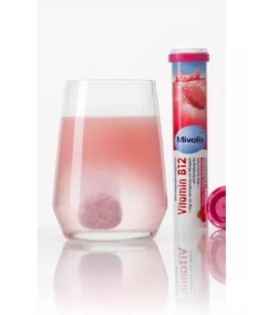 Mivolis Vitamin B12 in his sparkle form with the taste of raspberry clubs - Buy Online on GoSupps.com
