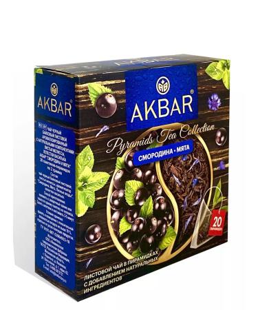 AKBAR Tea currant and mint 20 pyramids