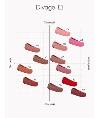 DIVAGE Lipstick for lips cream praline tone 12 red - Buy Online on GoSupps.com