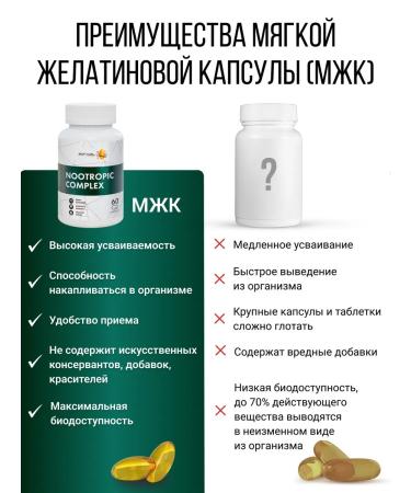 Softgel Nootropics for ginkgo bilobe - Buy Online on GoSupps.com