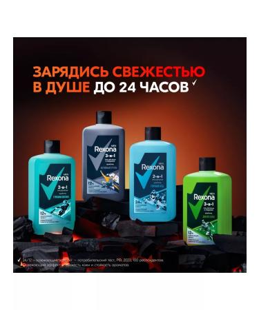 Rexona Shower gel MEN 2V1 mountain ice 490ml set2pcs - Buy Online on GoSupps.com