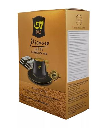 Trung Nguyen G7 Gold Vietnamese soluble coffee Picasso Latte (14 pcs 18g) - Buy Online on GoSupps.com