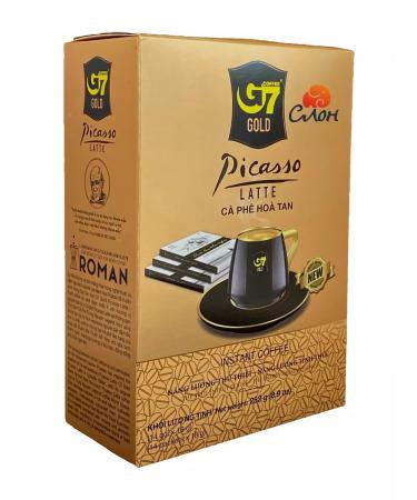 Trung Nguyen G7 Gold Vietnamese soluble coffee Picasso Latte (14 pcs 18g) - Buy Online on GoSupps.com