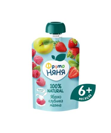 Mashed potatoes for kids Dessert from apples strawberries and raspberries 90g (12 pcs) - Buy Online on GoSupps.com