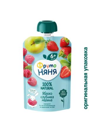 Mashed potatoes for kids Dessert from apples strawberries and raspberries 90g (12 pcs) - Buy Online on GoSupps.com