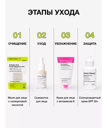 CARBON THEORY Facial soap with salicylic acid from black dots - Buy Online on GoSupps.com