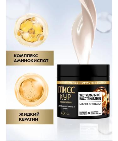 Gliss Kur Hair mask power and recovery in a bank 400 ml - Buy Online on GoSupps.com