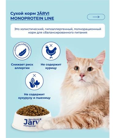 Jarvi elaman Dry food holistic for cats for skin and wool 400 g - Buy Online on GoSupps.com