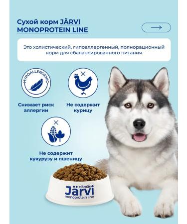 Jarvi elaman Dry food holistic for dogs of medium and large breeds 400 g - Buy Online on GoSupps.com