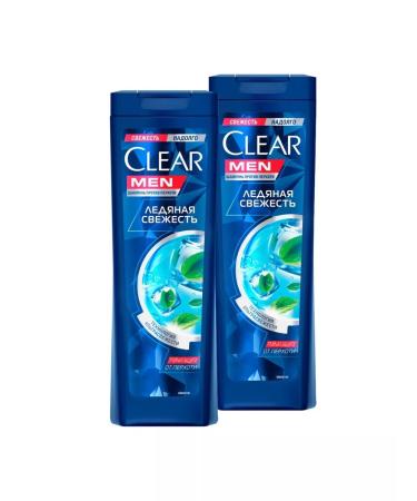 clear Shampoo men icy freshness 400 ml set2pcs