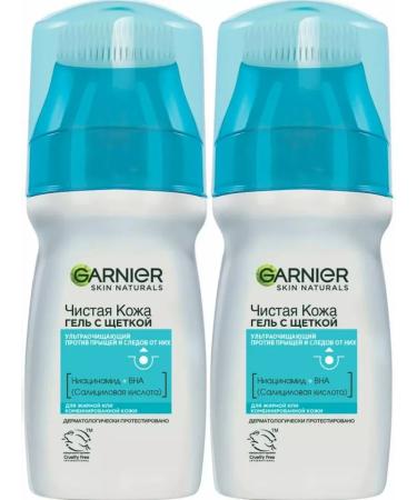 Garnier Skin Naturals brush gel clean skin 2 pcs 150 ml