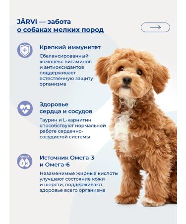 Jarvi elaman Dry food for dogs of small breeds beef 800 g - Buy Online on GoSupps.com