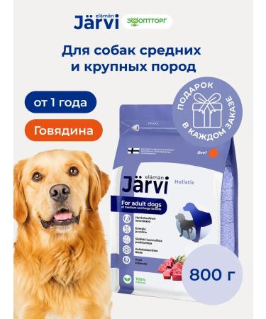 Jarvi elaman Dry food for dogs of medium and large breeds beef 800g