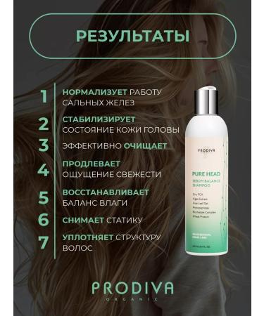 Prodiva Organic Shampoo for oily scalp of the head and hair 250 ml - Buy Online on GoSupps.com