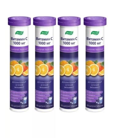 Evalar Vitamin C 1000 mg 20 pcs 4up