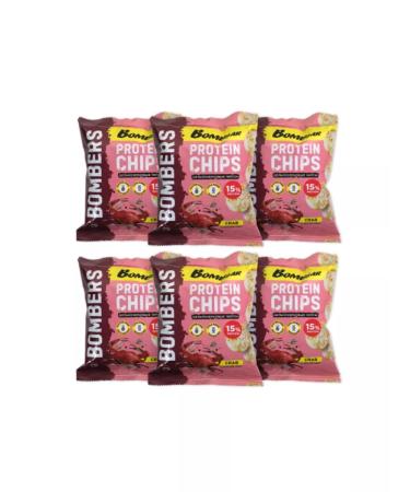 6pcs bombbar whole -grain chips with a taste of crab 50 g