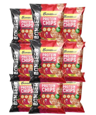 14pcs bombbar chips whole -grain with taste sweet chili 50g