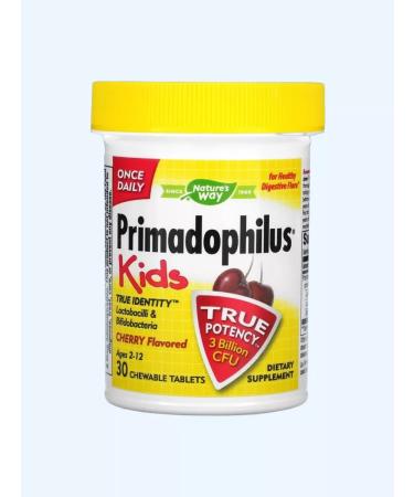 Nature's Way Probiotic for children primadophilus kids cherry 30 tablets - Buy Online on GoSupps.com