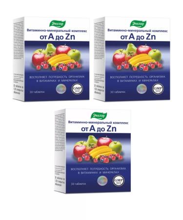 Evalar Vitamin-mineral complex from A to zinc 30pcs 3UP