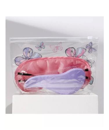 Simaland Set "Butterflies" cosmetic bag mask for sleep and comb 2 pcs - Buy Online on GoSupps.com