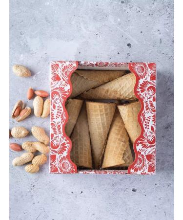 SWEETS OF THE VOLGA REGION Cookies Waffle horn with souffli and arachis 2pc x 350g - Buy Online on GoSupps.com