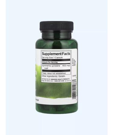 Swanson Jimnema Gymnema Sylvestre Leaf 400 mg 100 capsules - Buy Online on GoSupps.com