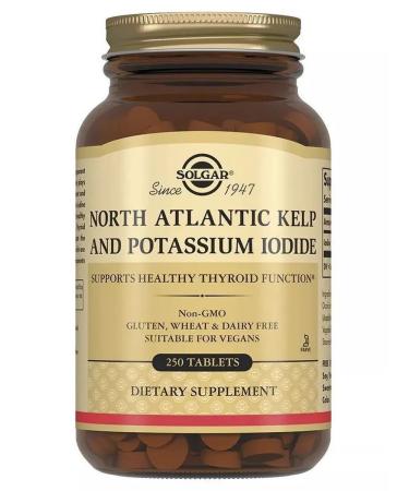 Solgar iodine made of brown algae and iodide potassium 250 tab