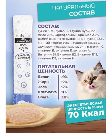 ELITECAT Cream-stall for cats tuna 4x12gr - Buy Online on GoSupps.com