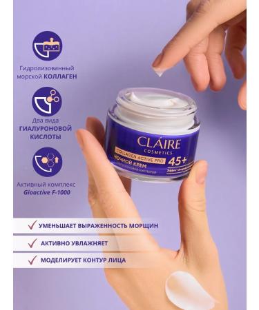 Claire Cosmetics Facial cream day and night 45+ Collagen Active Pro p - Buy Online on GoSupps.com