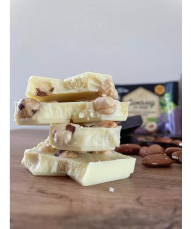 NAMEDU Gagarin Manufactories Natural white chocolate without sugar with a solid hazelnut - Buy Online on GoSupps.com