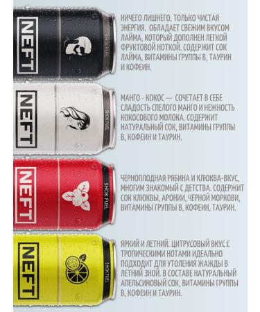 NEFT Energy drink assorted 4 tastes 12 pcs 500 ml - Buy Online on GoSupps.com