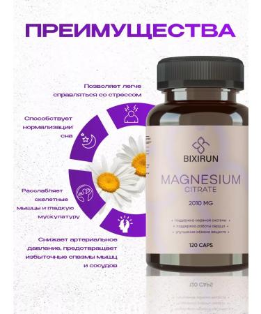 BIXIRUN Magnesium citrate 120 capsules - Buy Online on GoSupps.com