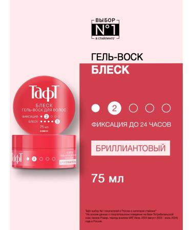 taft Gel-Vosk for hair styling shine 75 ml