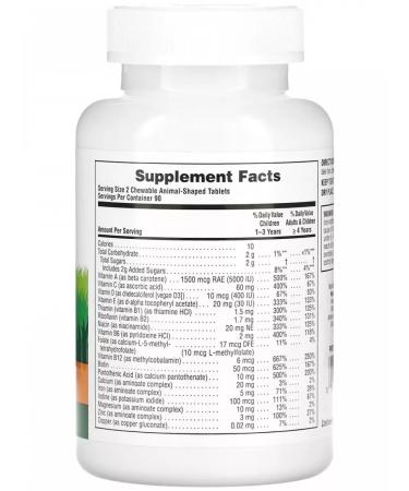 Nature's Plus Vitamin complex for children Animal Parade 180 tablets - Buy Online on GoSupps.com