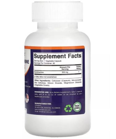 Nature's Truth Benfotiamine 300 Mg for glucose metabolism - Buy Online on GoSupps.com