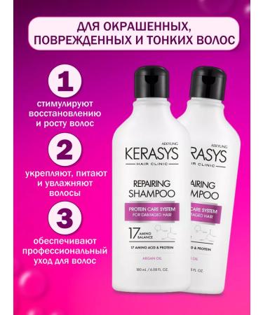 KeraSys Set of hair shampoo restorative 2x180 ml - Buy Online on GoSupps.com